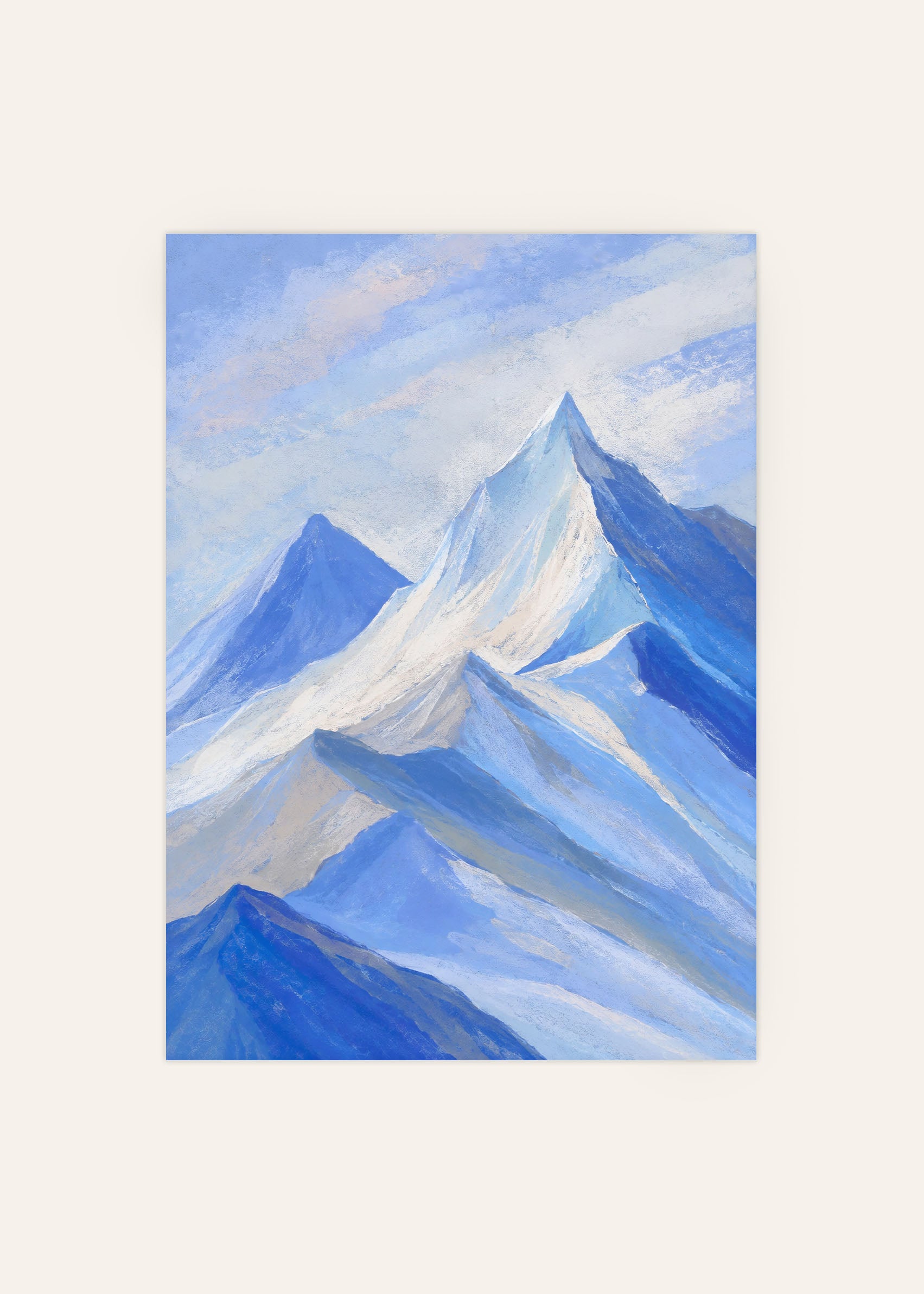 Blue Pastel Peak Poster