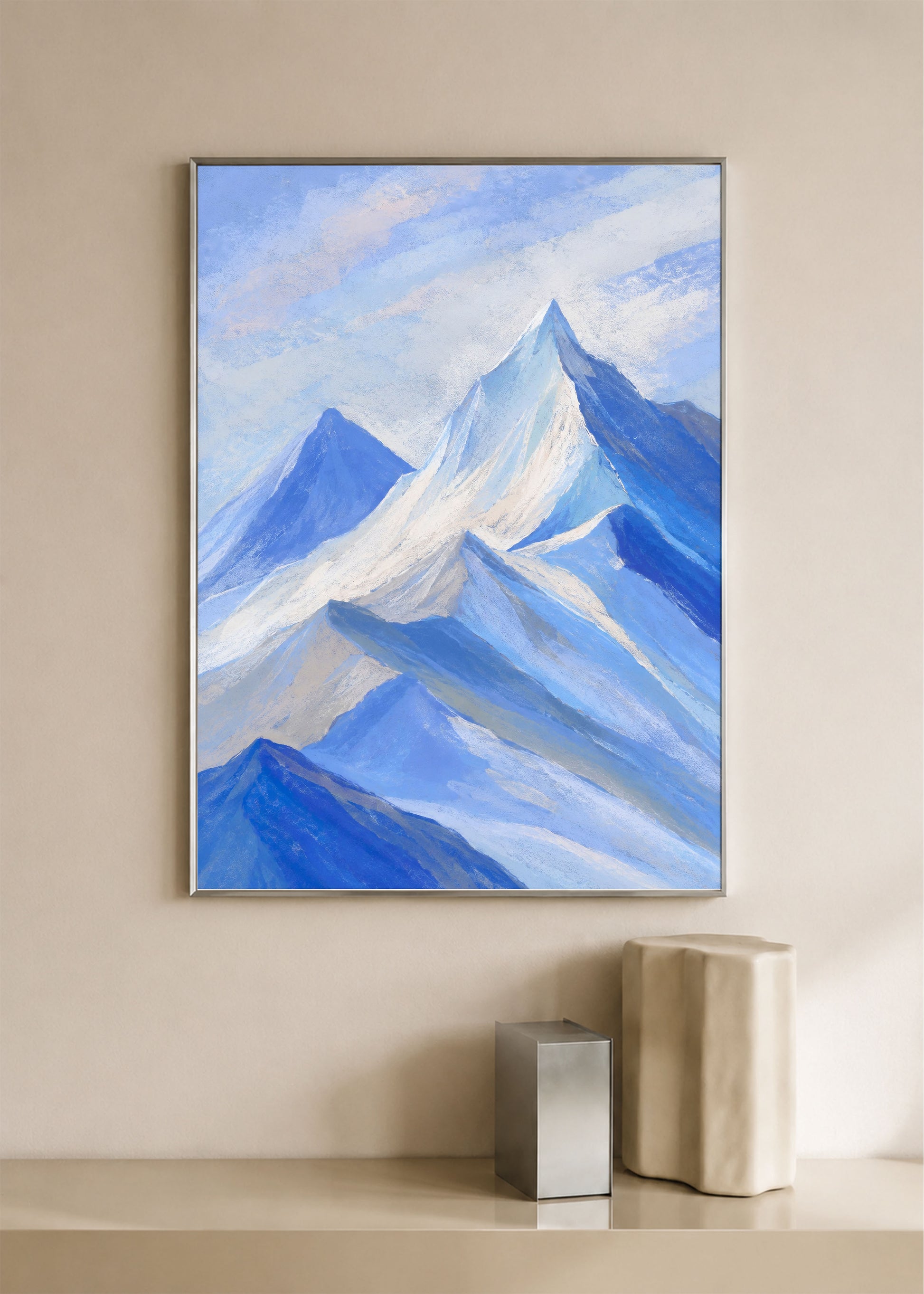 Blue Pastel Peak Poster