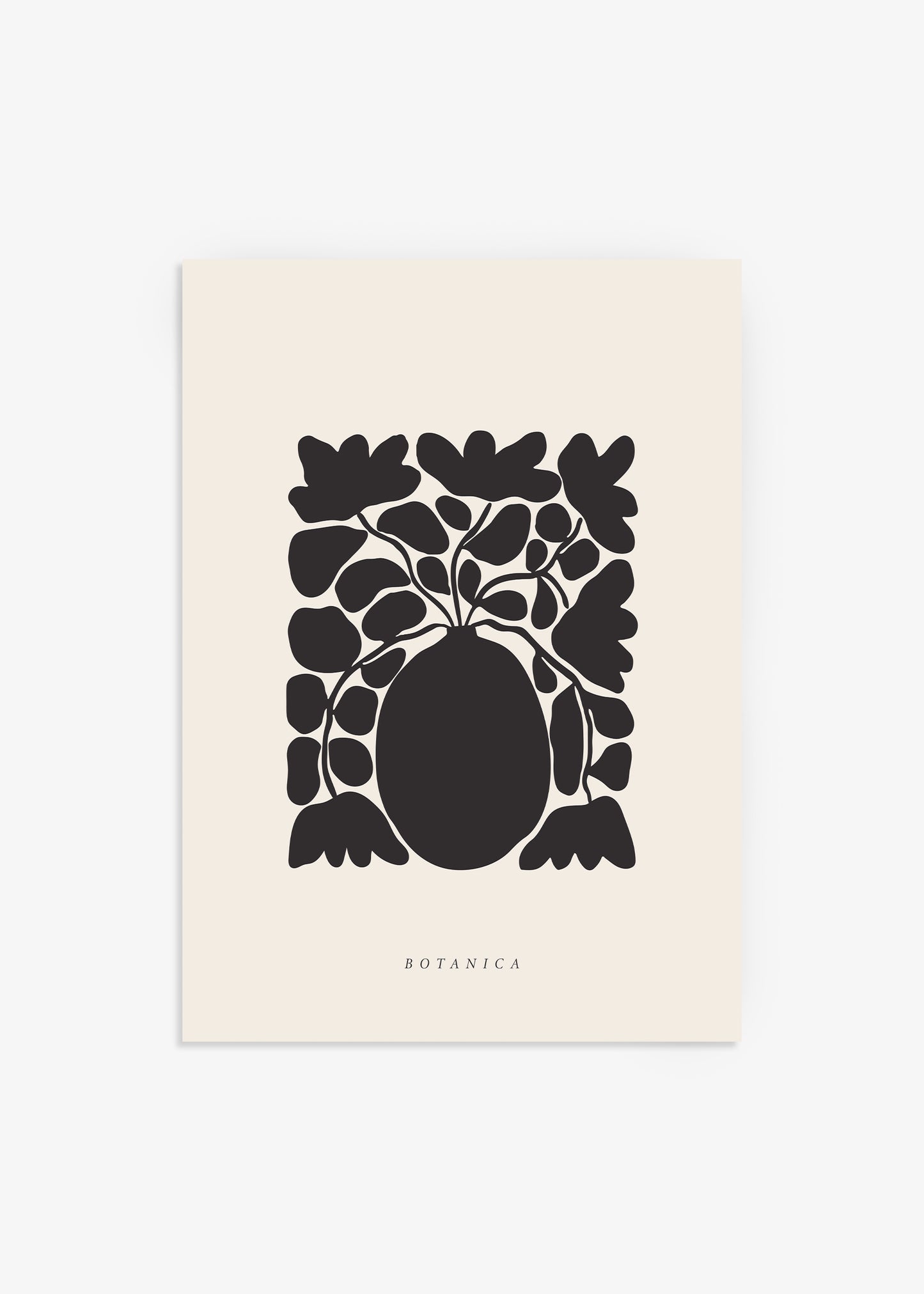 Botanical Vase And Flowers Poster