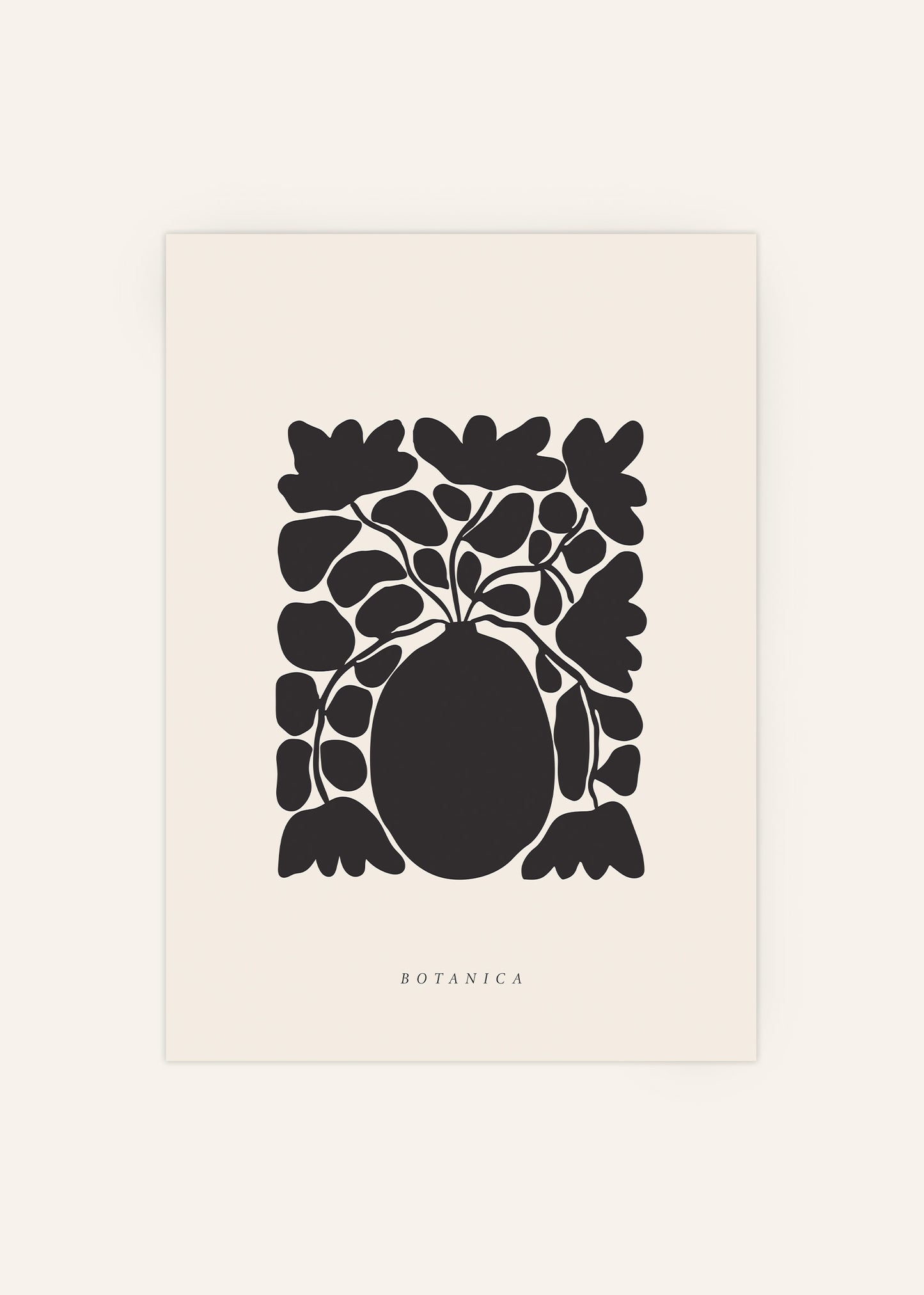 Botanical Vase And Flowers Poster