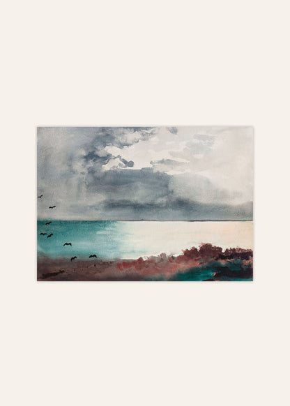 Breaking Storm Coast of Maine Poster