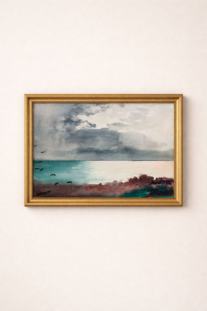 Breaking Storm Coast of Maine Poster