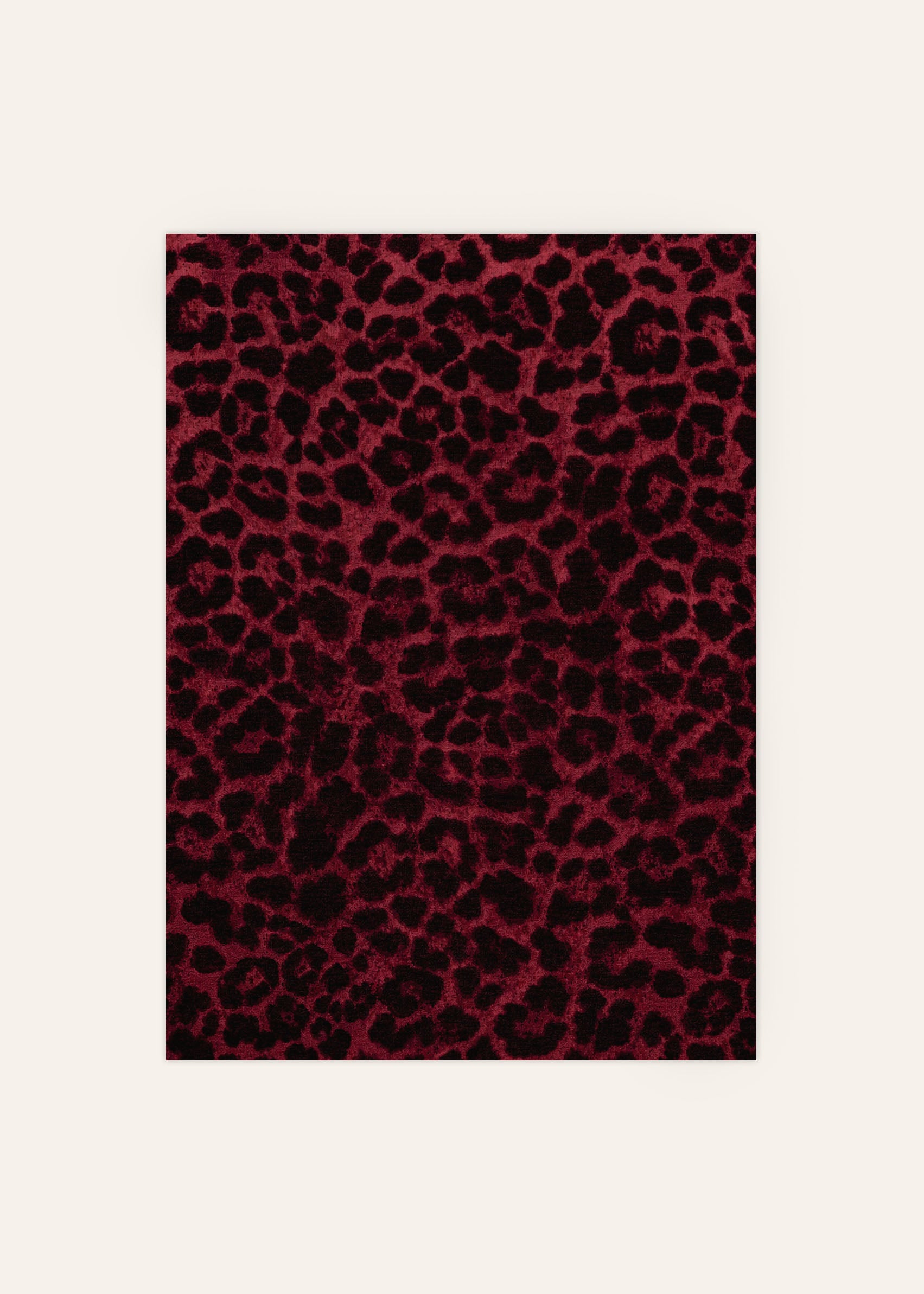 Burgundy Leopard Pattern Poster