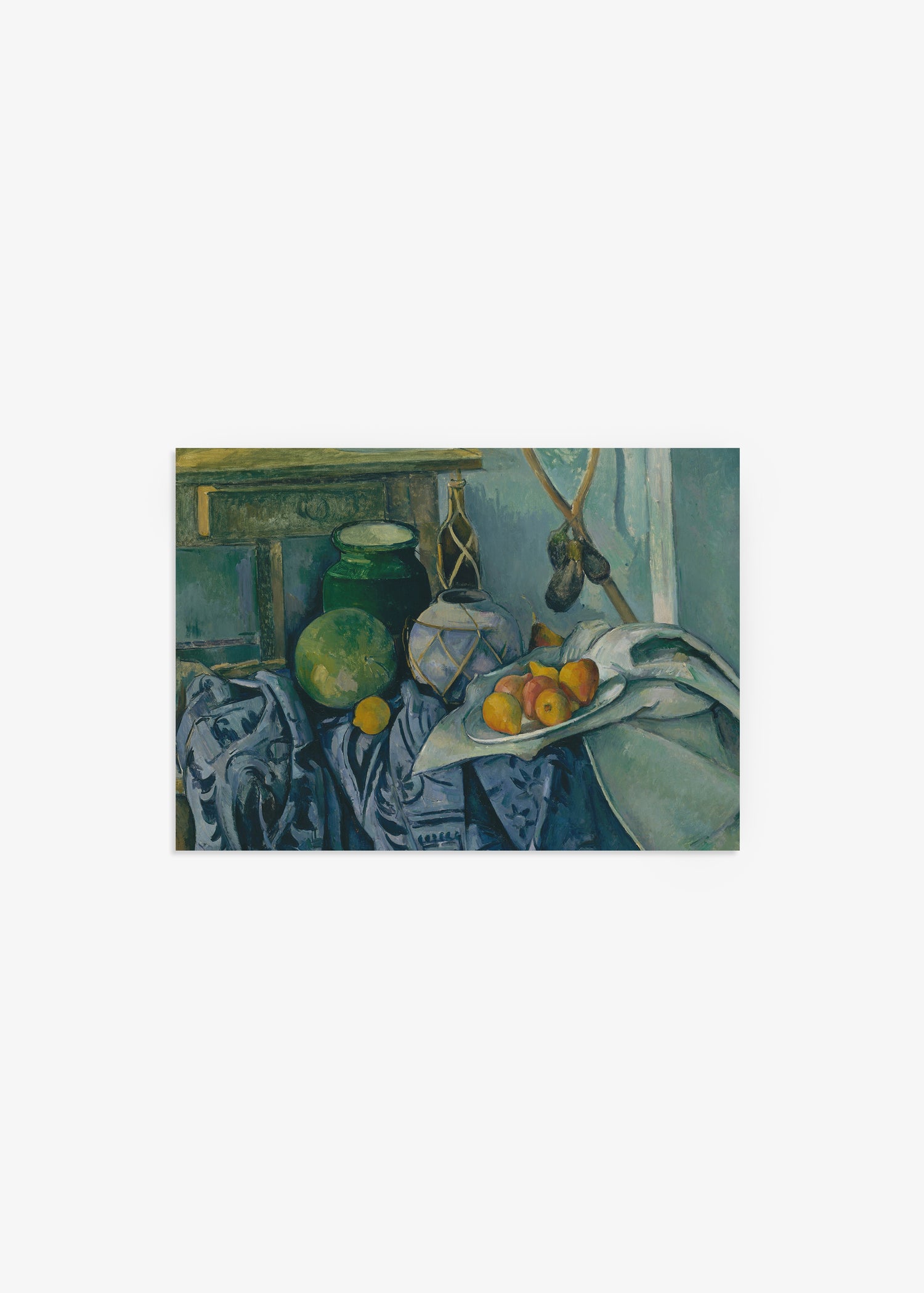 Paul Cézanne - Still Life with a Ginger Jar and Eggplants Print Image