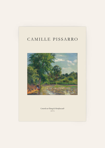 Camille Pissarro - Canards sur l’étang de Montfoucault Poster