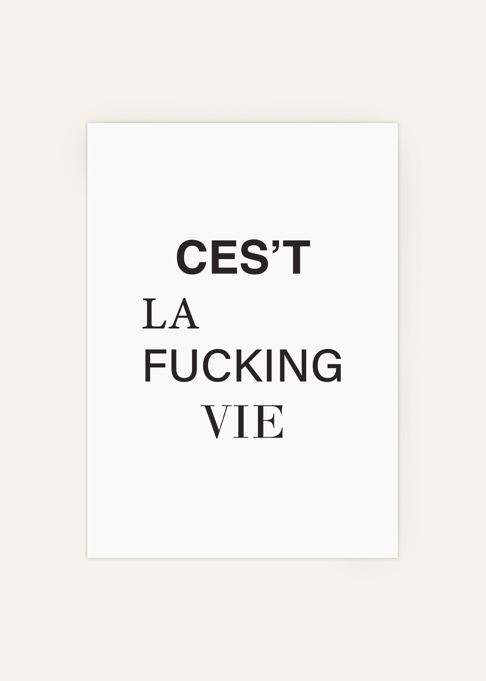 Ces't La Vie Type Poster