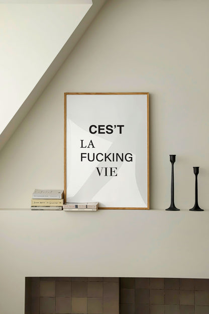 Ces't La Vie Type Poster