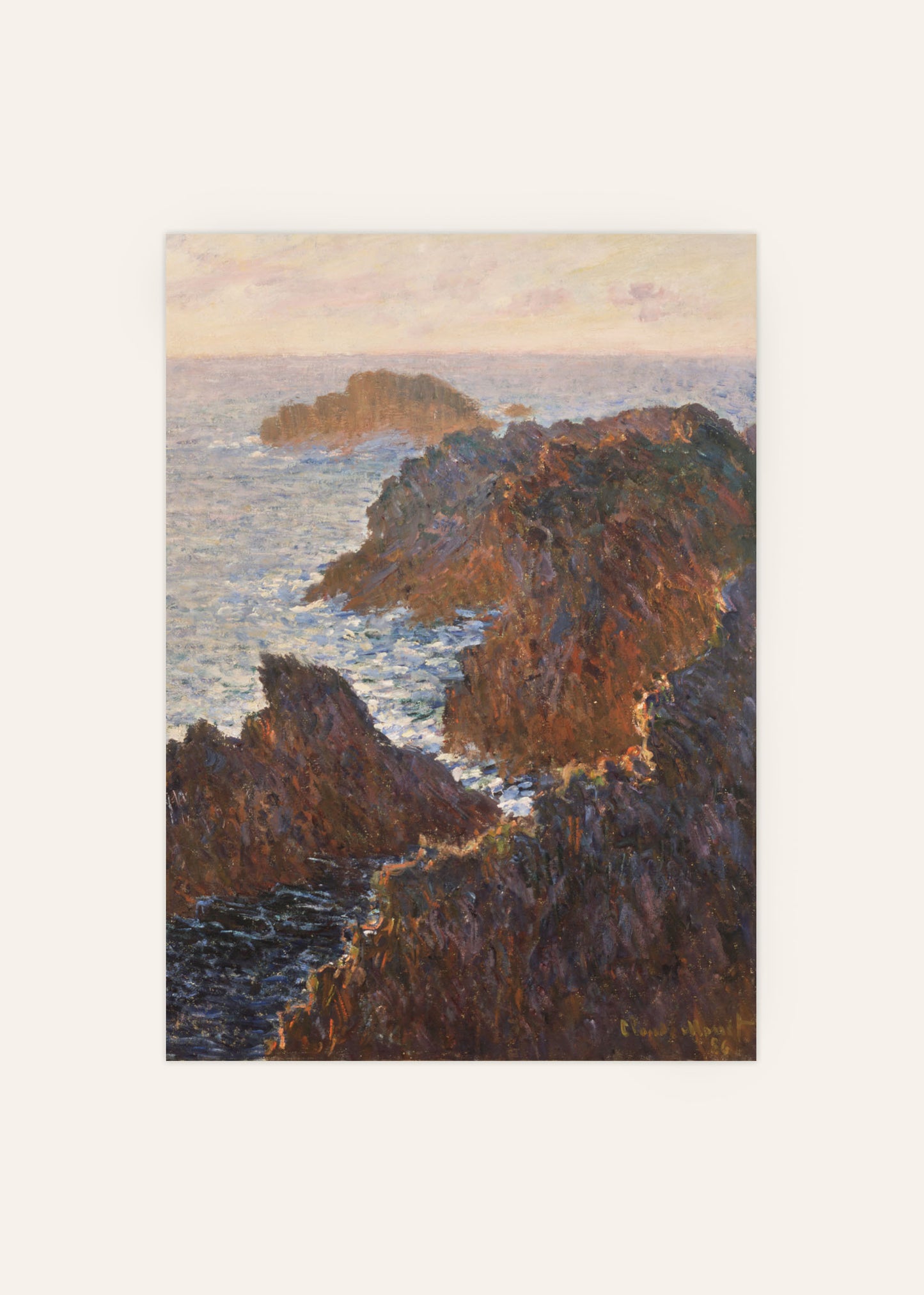 Claude Monet - Rocks at Belle-Isle Port-Domois Poster