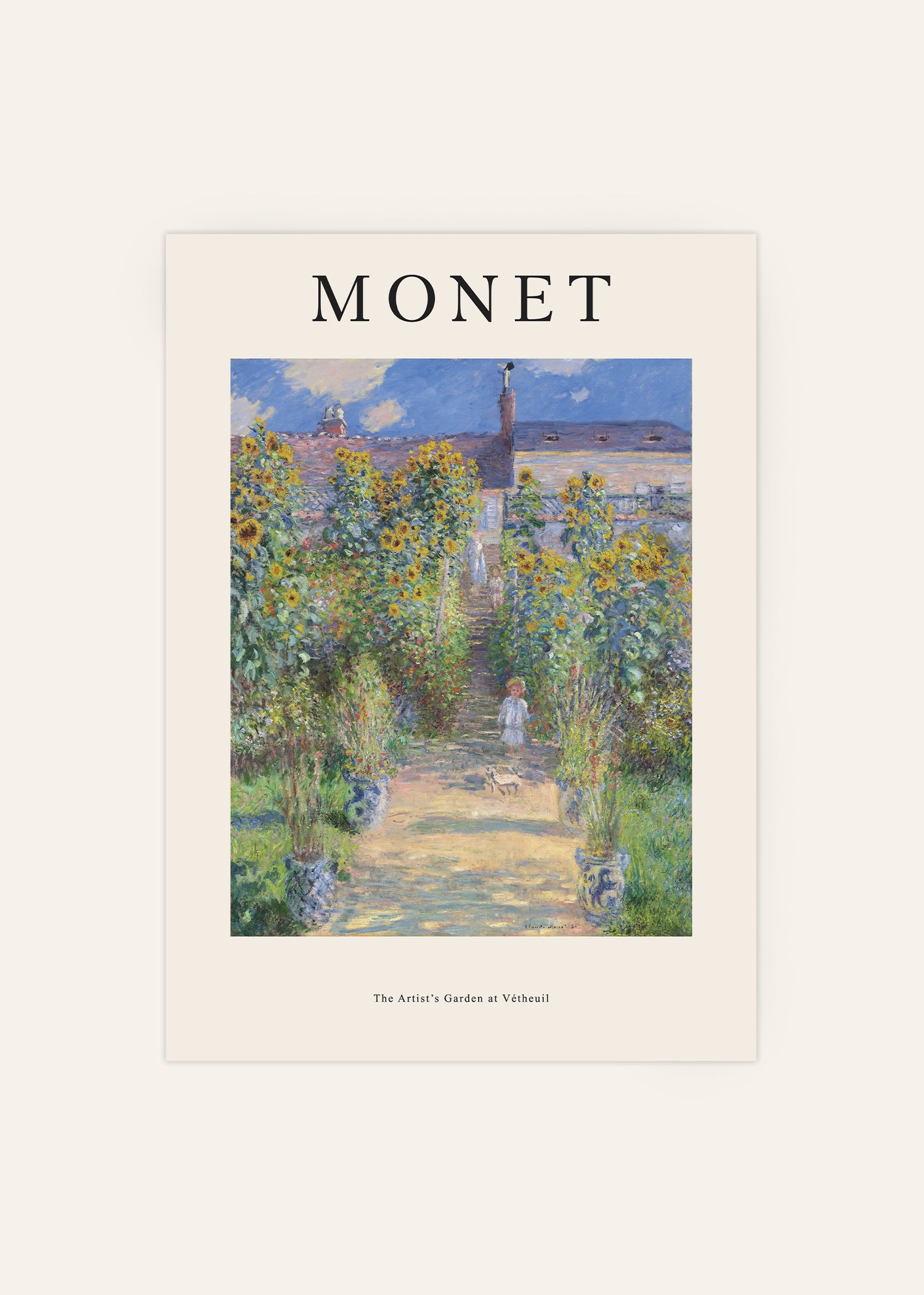 Claude Monet The Artist's Garden at Vétheuil Poster Image