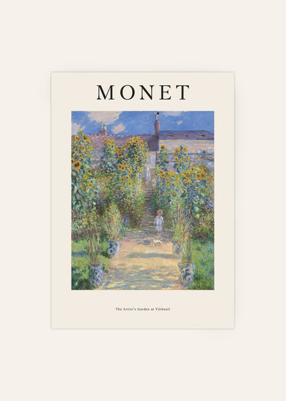 Claude Monet The Artist's Garden at Vétheuil Poster