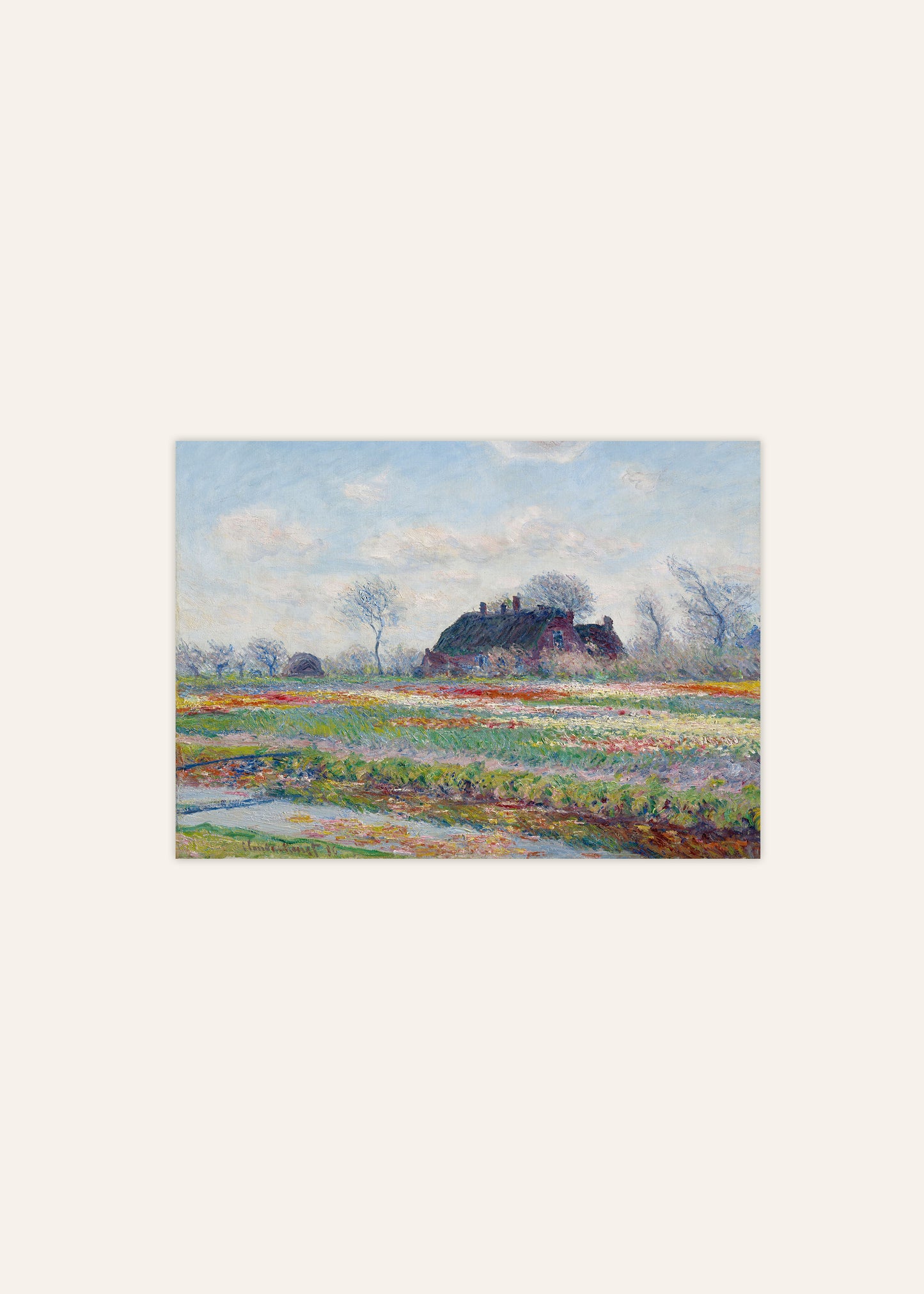 Claude Monet Tulip Field Poster