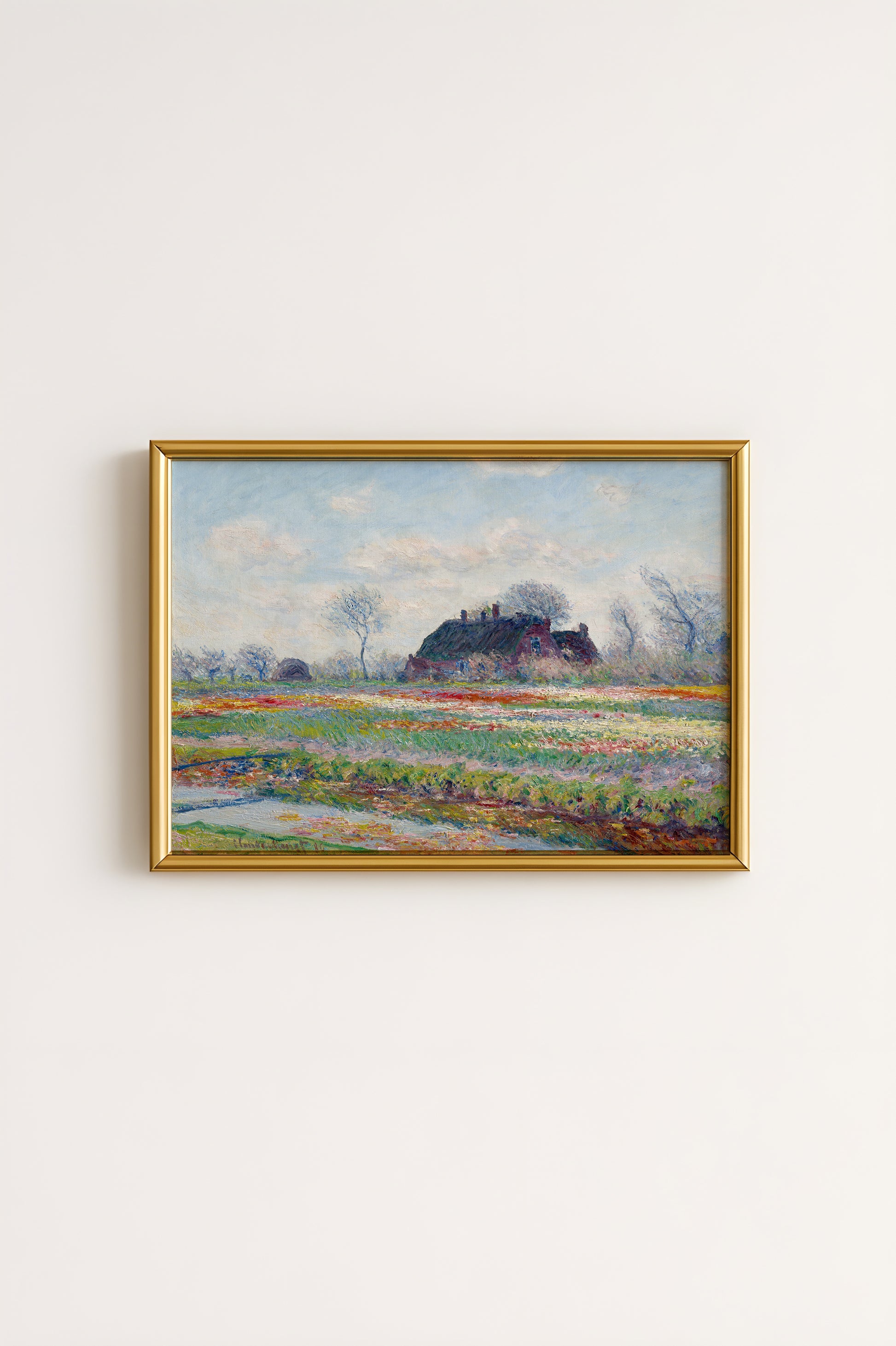 Claude Monet Tulip Field Poster