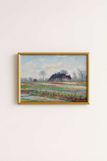 Claude Monet Tulip Field Poster