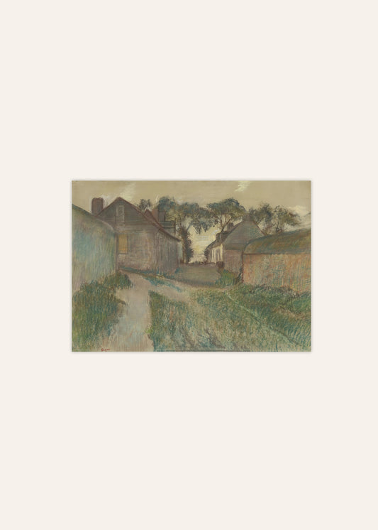 Degas - La rue Quesnoy Saint-Valéry-sur-Somme Print
