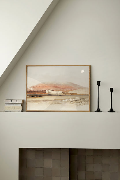 Desert Aquarelle Landscape Poster