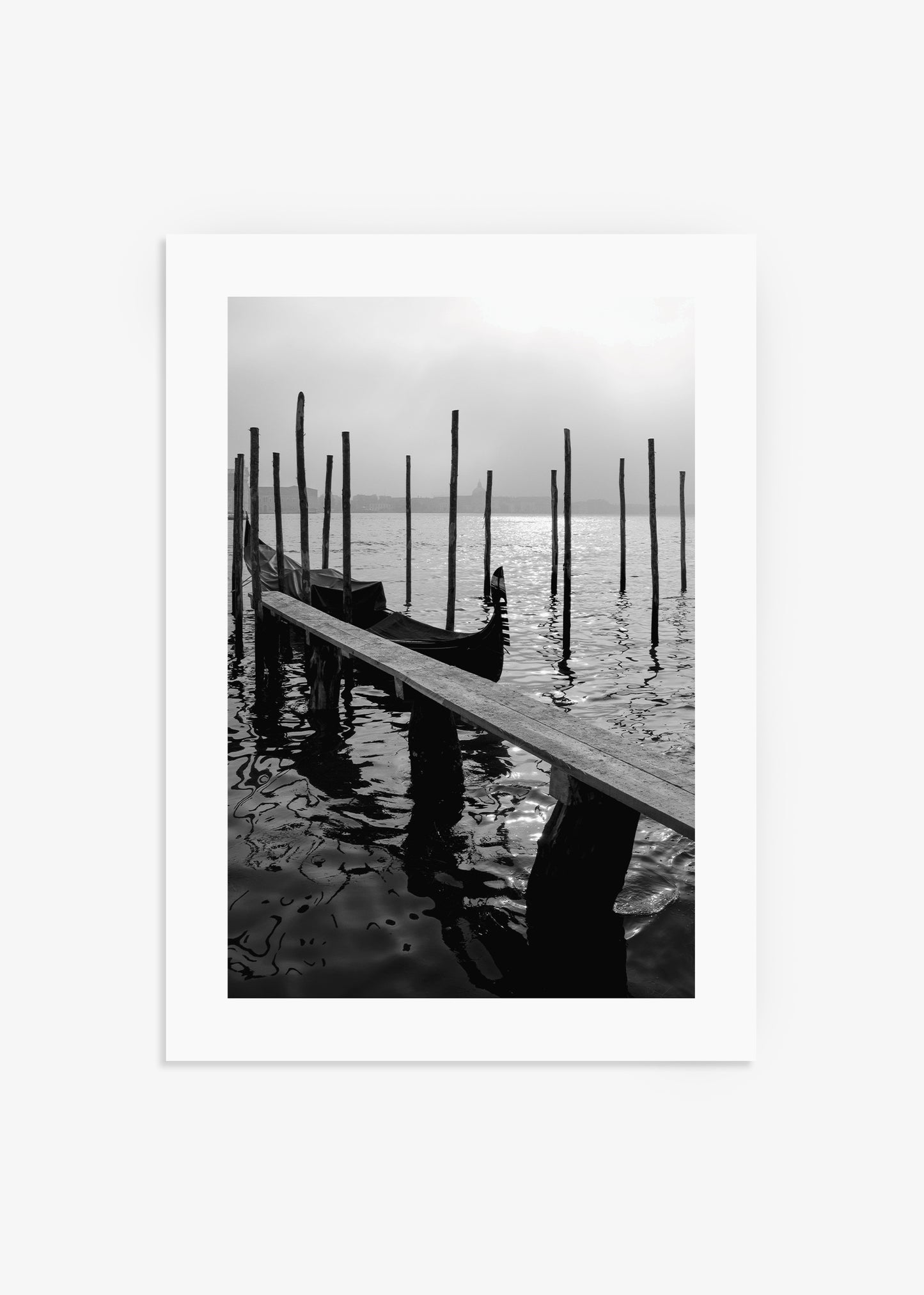 Black and White Docks Print