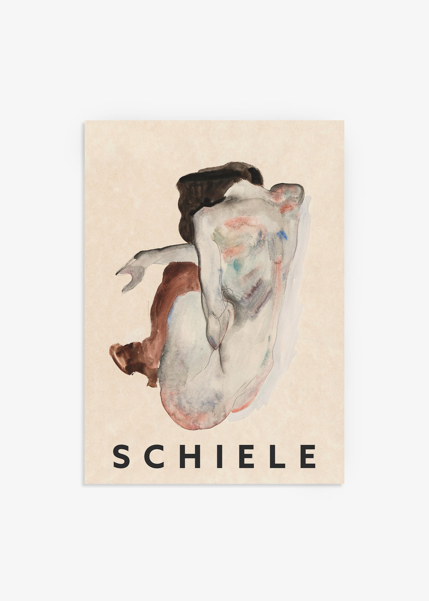 Schiele - Lady Crouching Poster