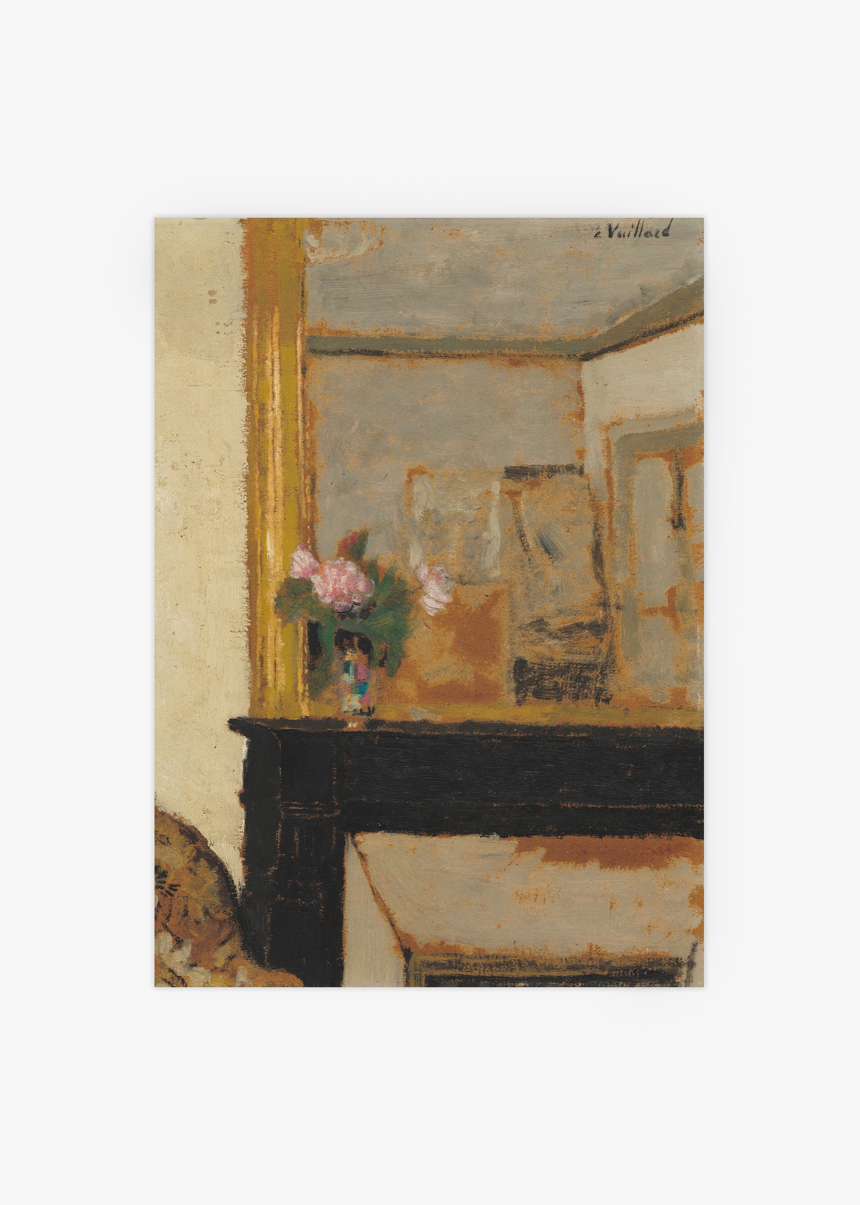 Edouard Vuillard Vase of Flowers on a Mantelpiece Poster