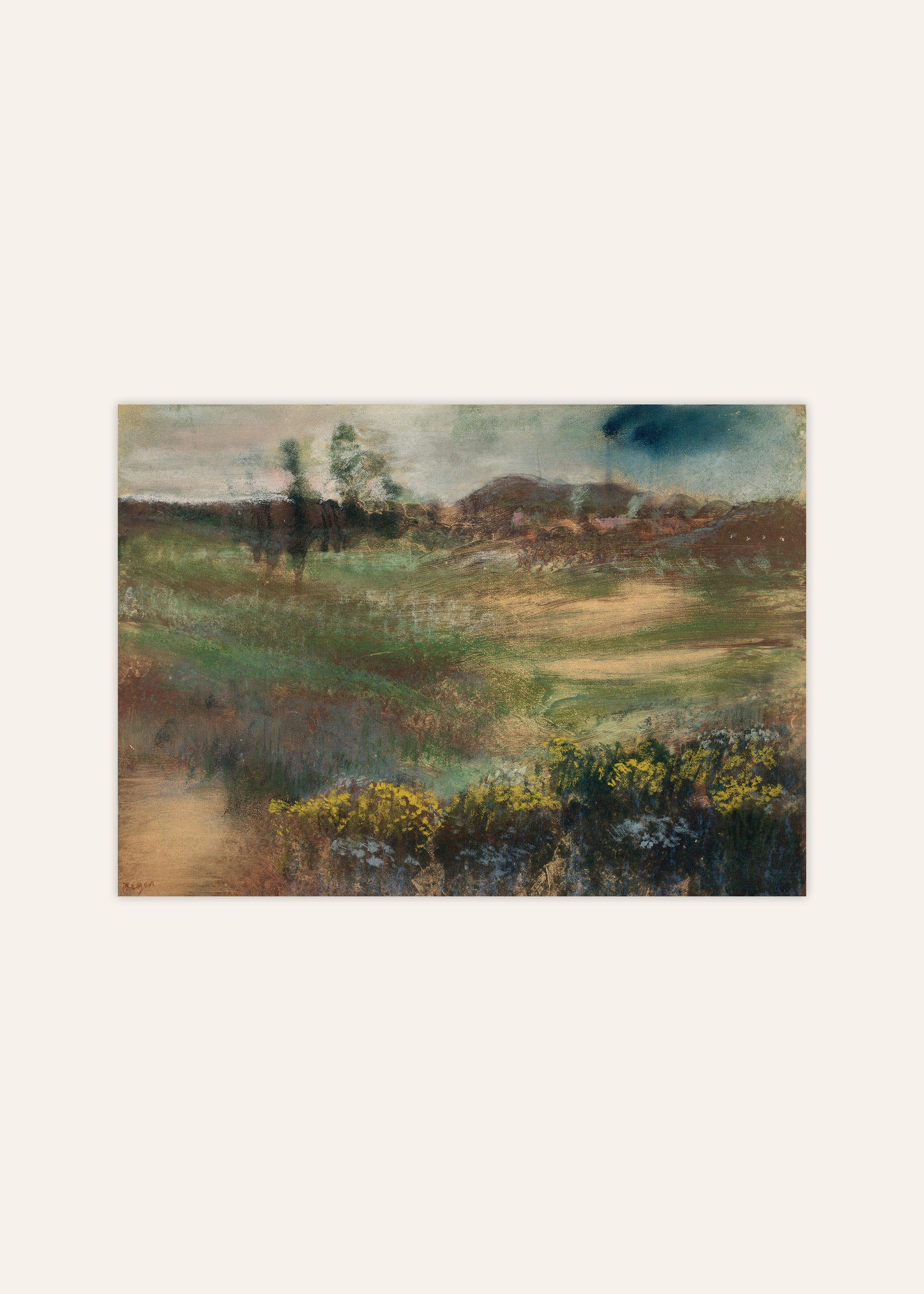Edgar Degas - Landscape With Smokestack Poster