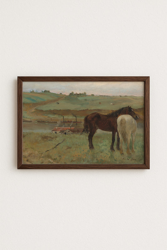 Edgar Degas Horse in a Meadow Poster