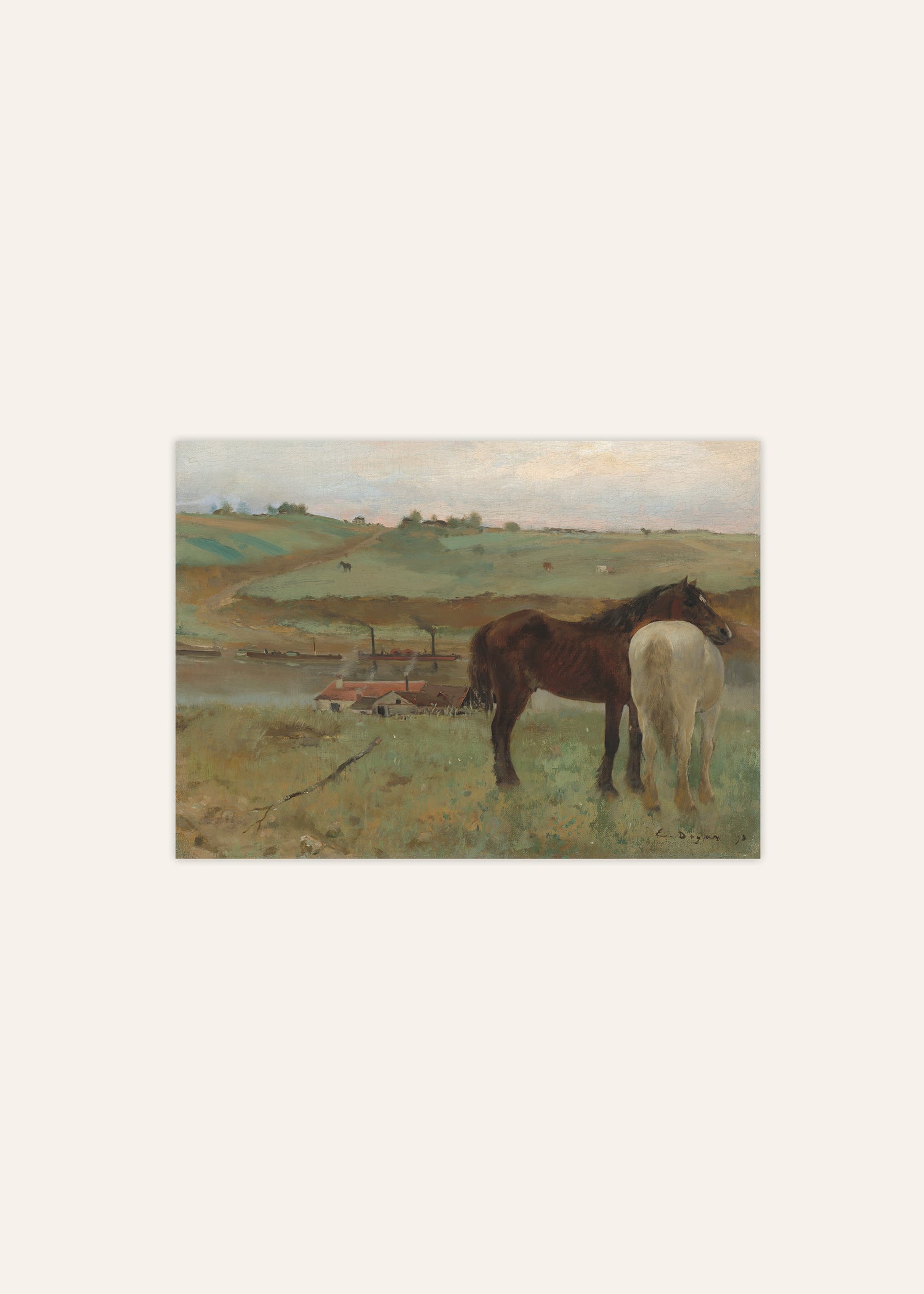 Edgar Degas Horse in a Meadow Poster Image
