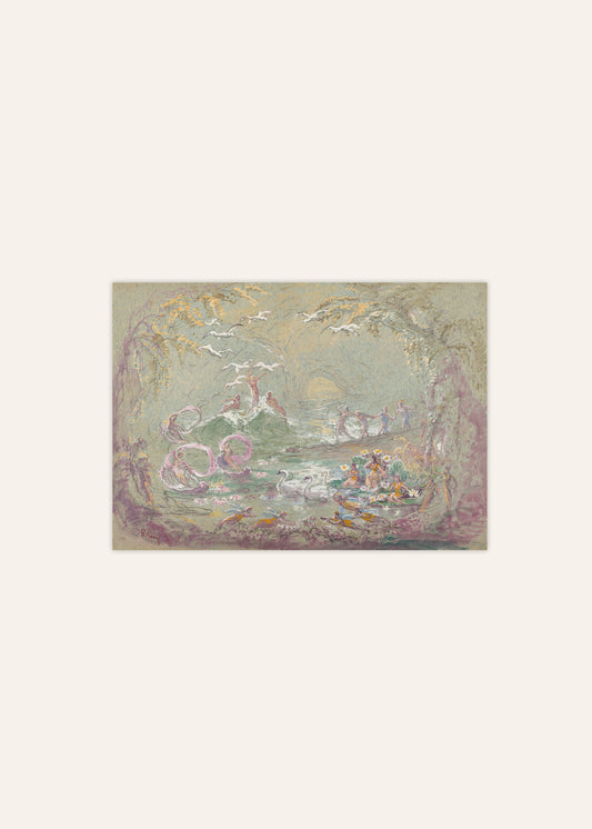 Fairies And Swans Poster