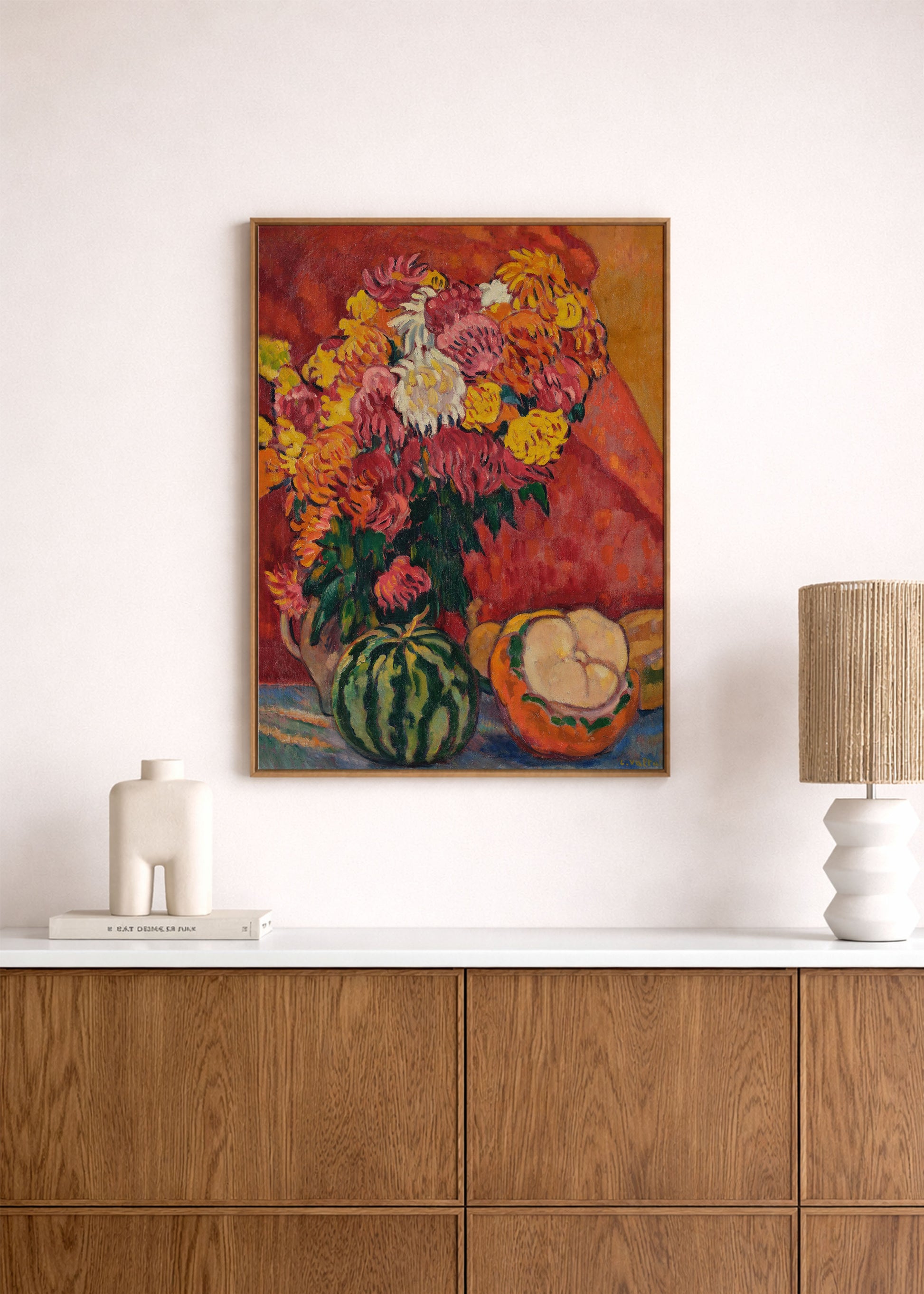 Flowers and Melons Still Life