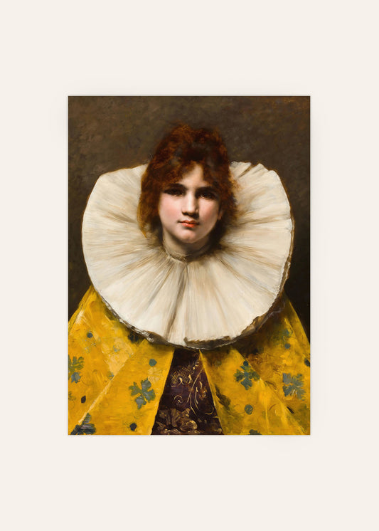 Girl With Ruffled Collar Portrait