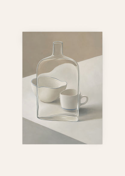 Glass and Cups Poster