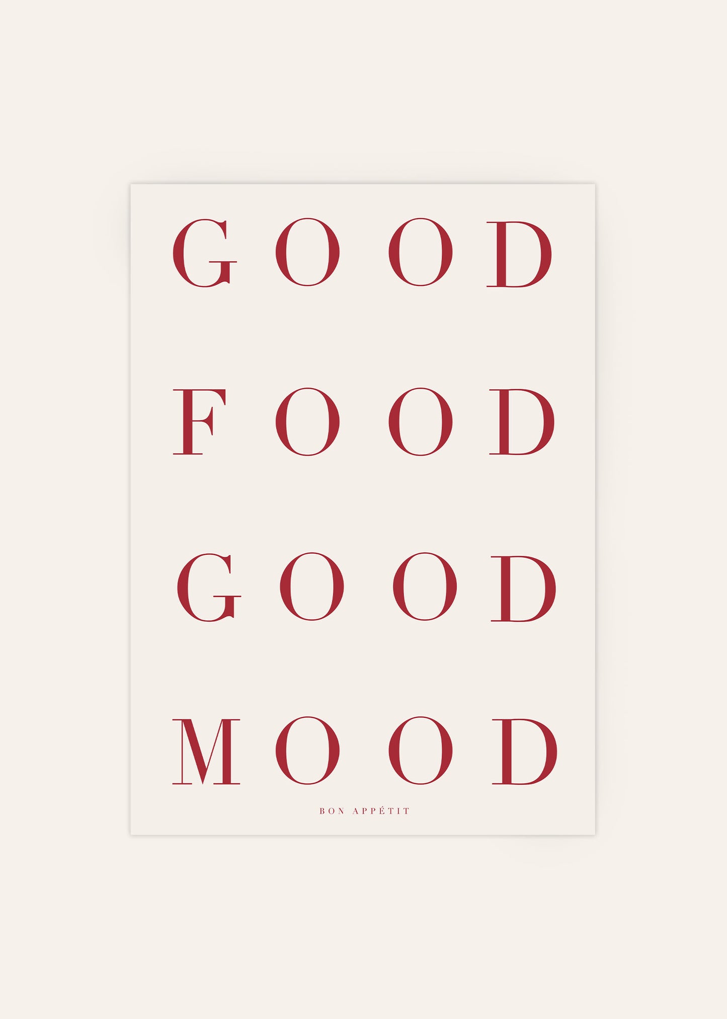 Good Food Good Mood Poster
