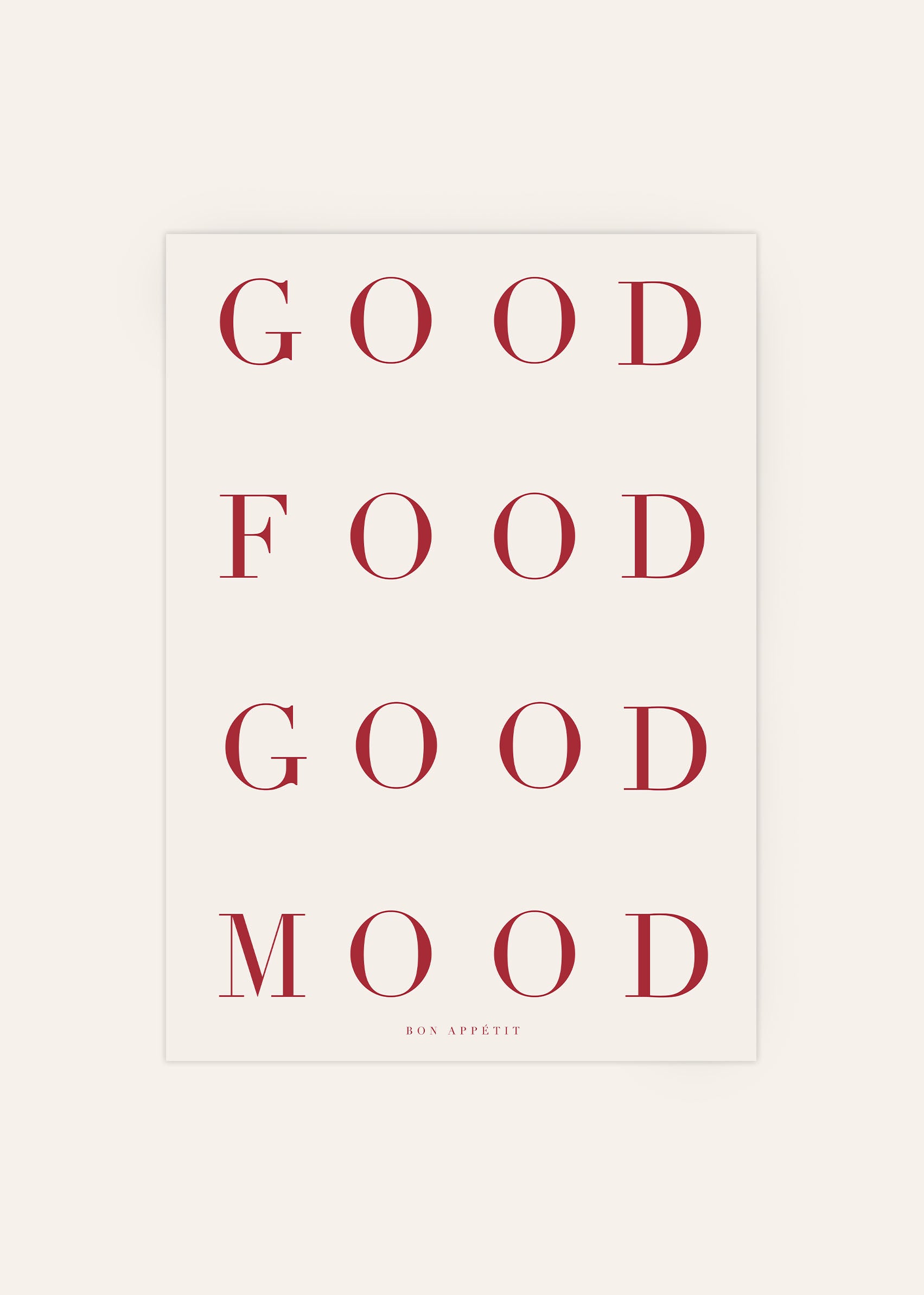 Good Food Good Mood Poster
