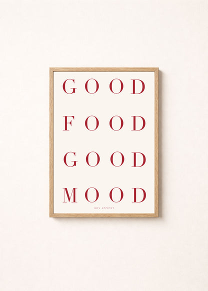 Good Food Good Mood Poster