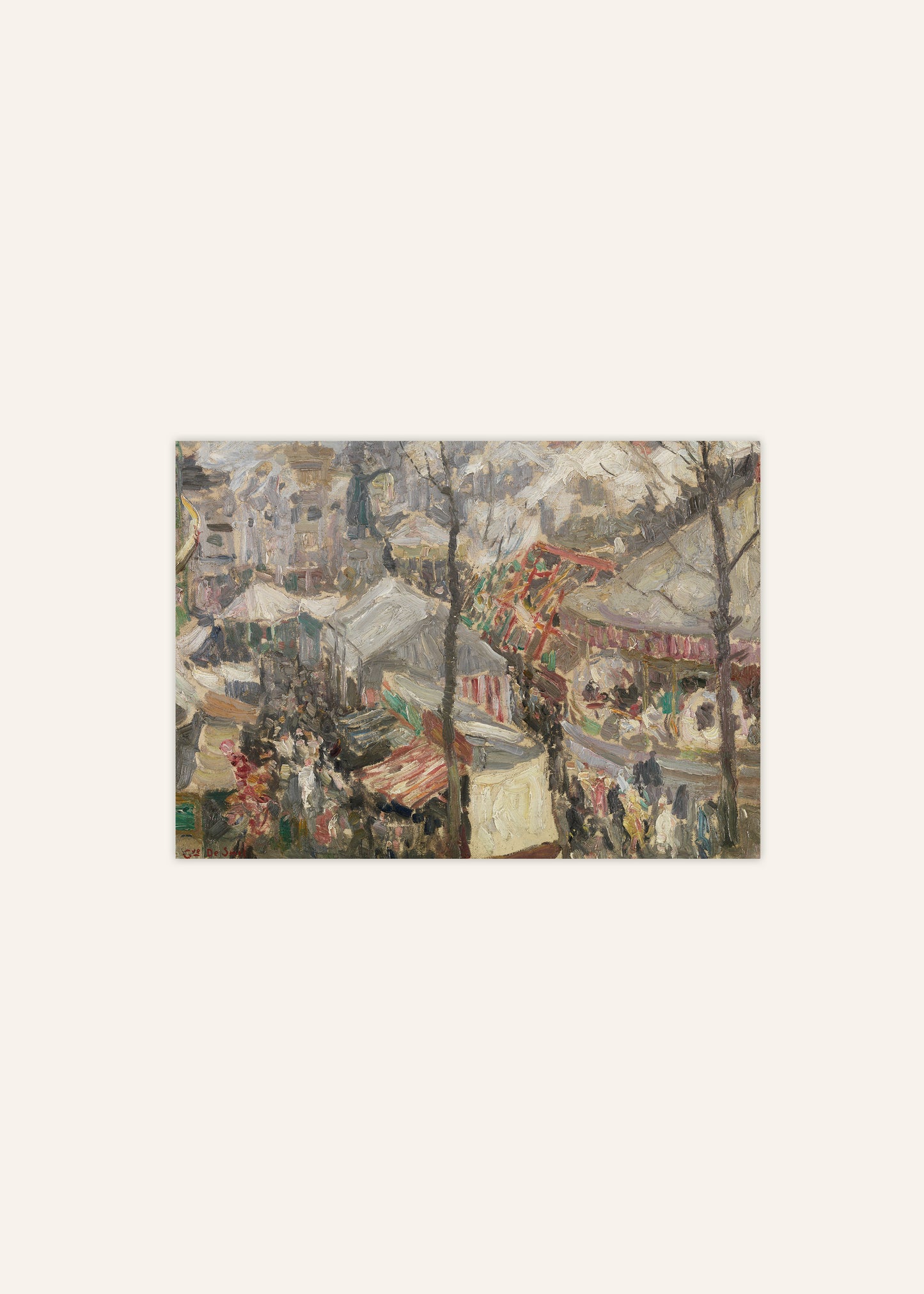 Gustave De Smet - Fair At Vrijdagmarkt In Ghent Poster