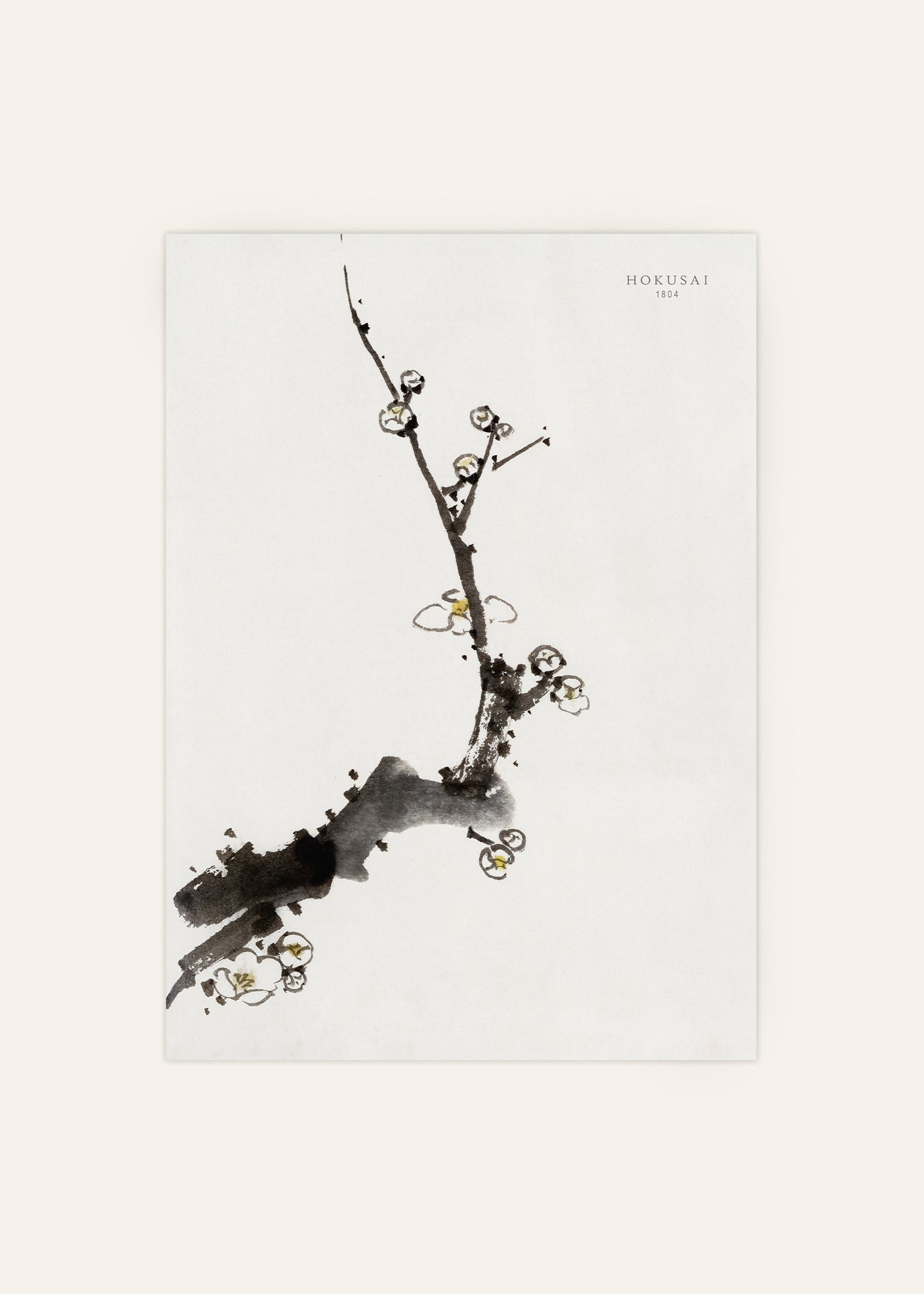 Hokusai’s Tree Branch Poster