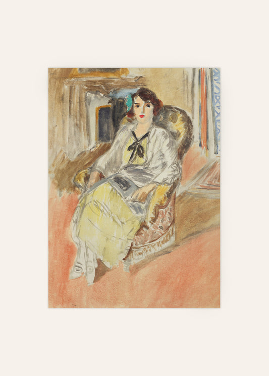 Jeune Fille Assise Poster