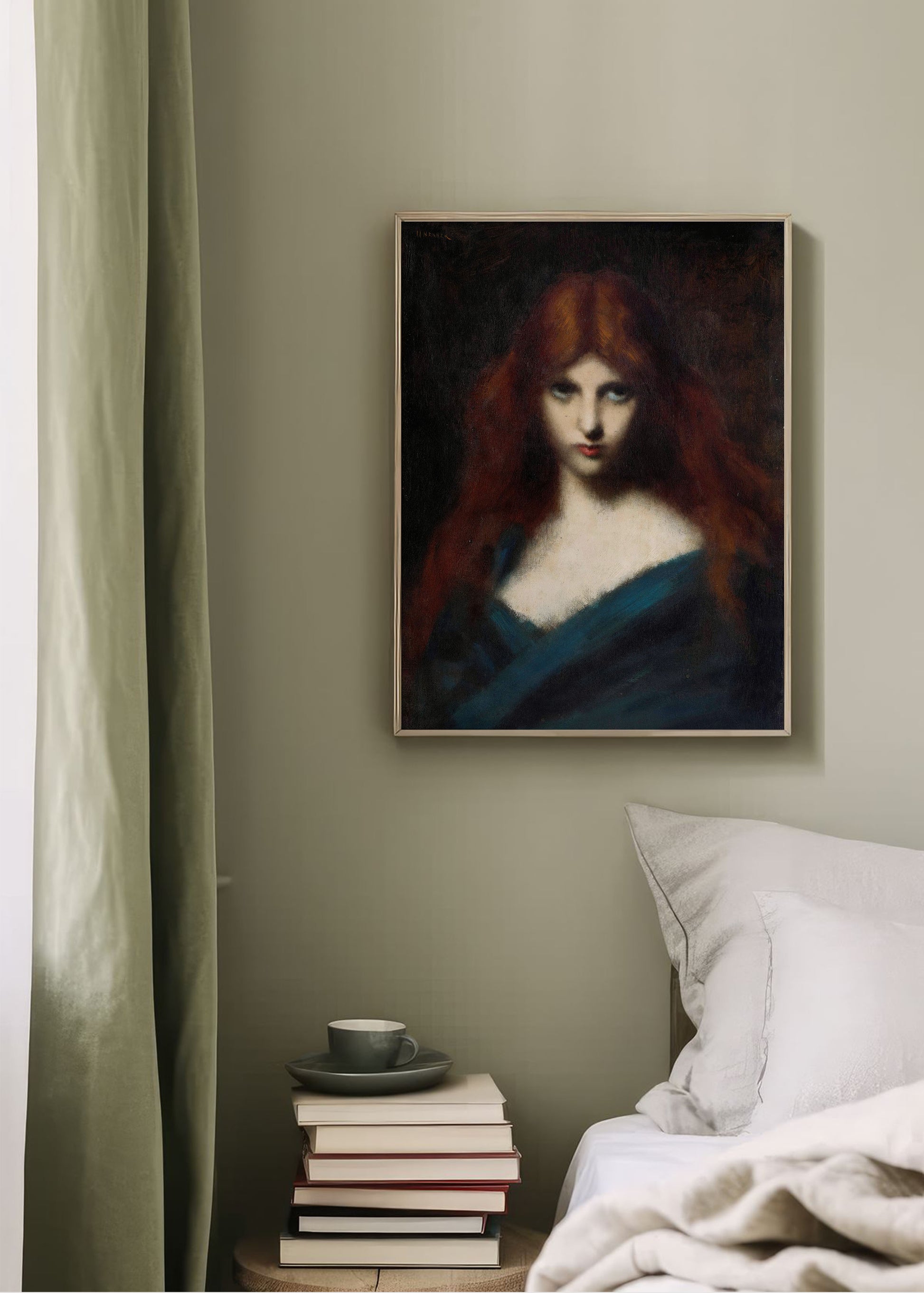 Jean-Jacques Henner - Girl with Red Hair