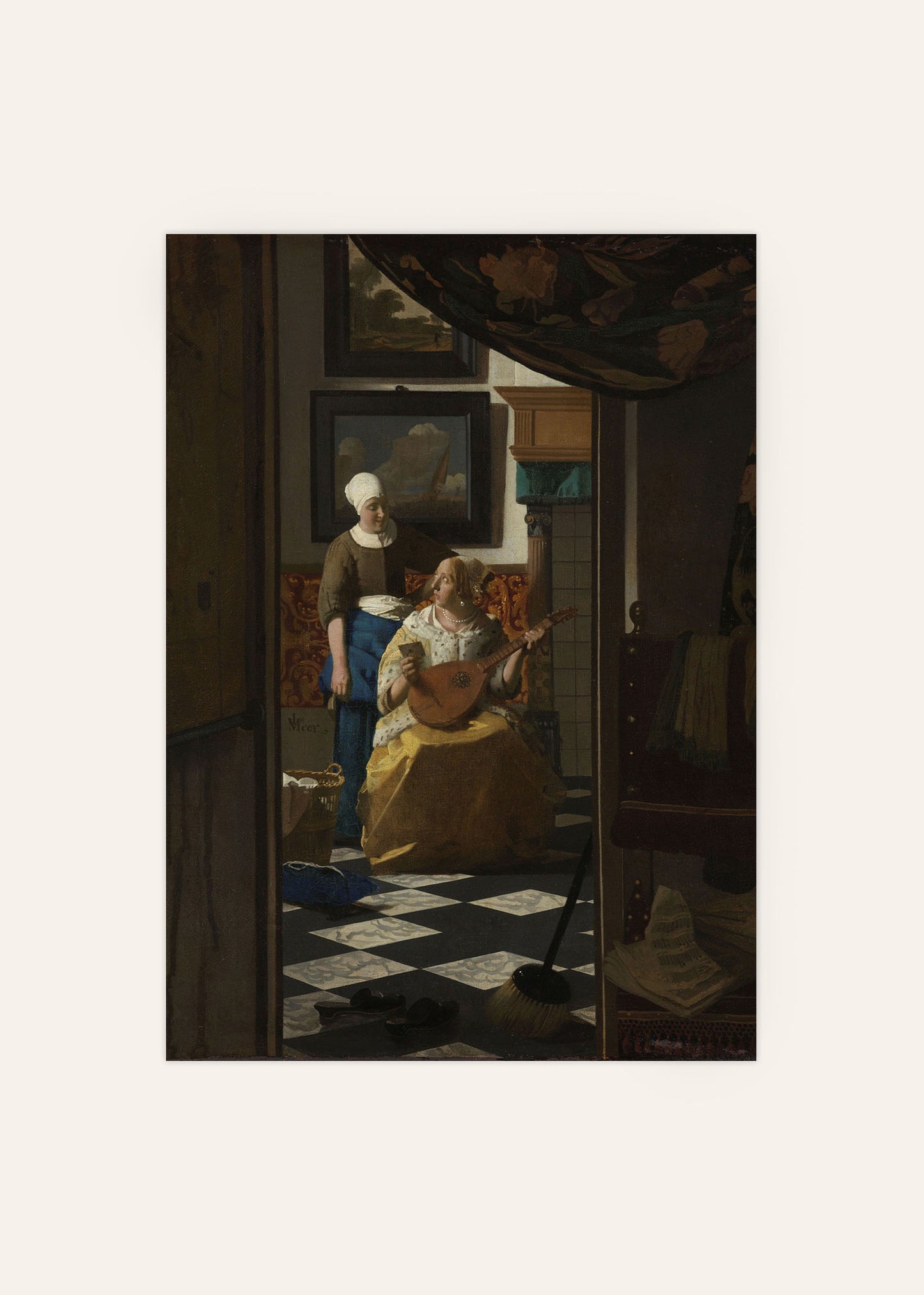 Johannes Vermeer - The Love Letter Print