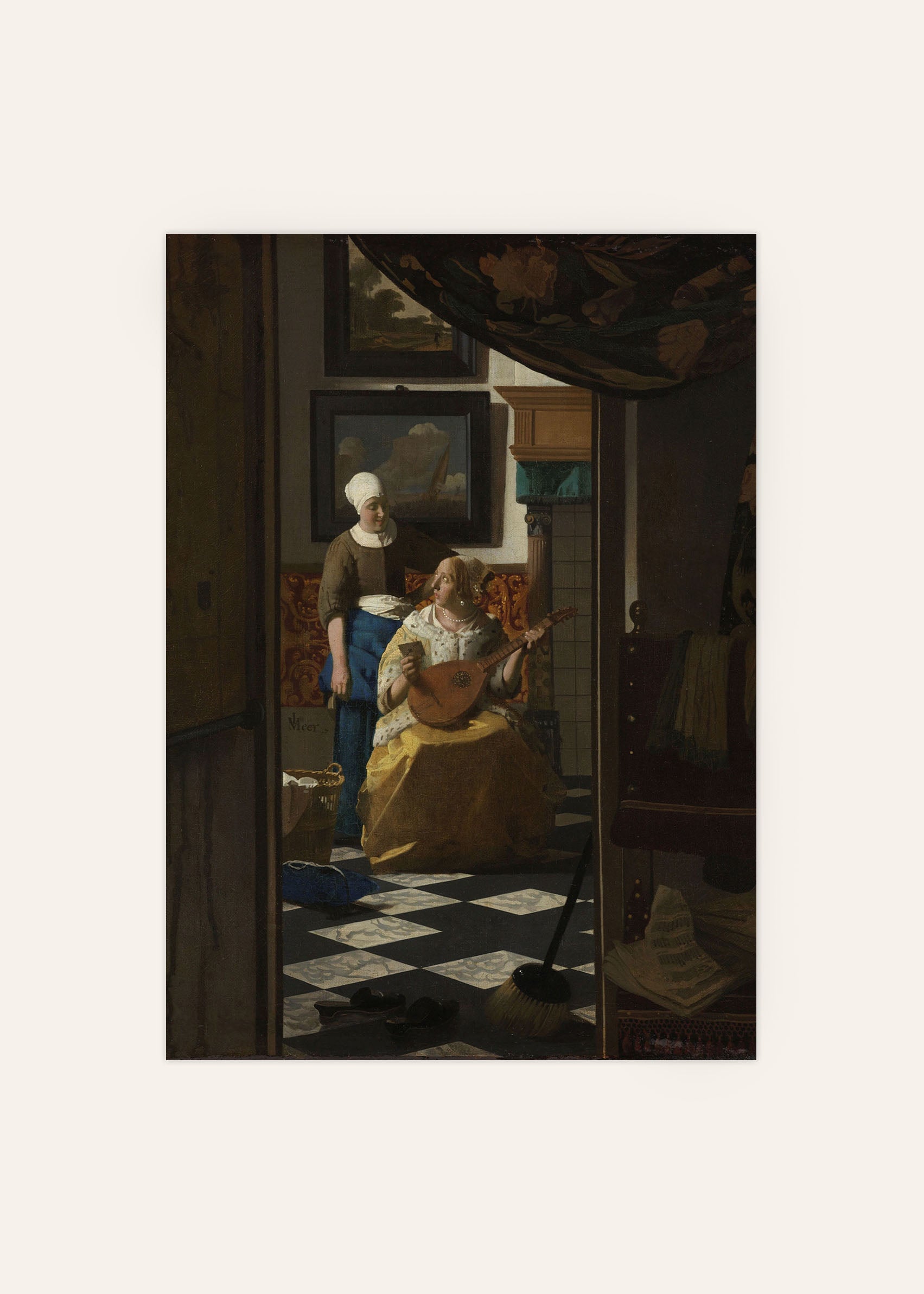 Johannes Vermeer - The Love Letter Print