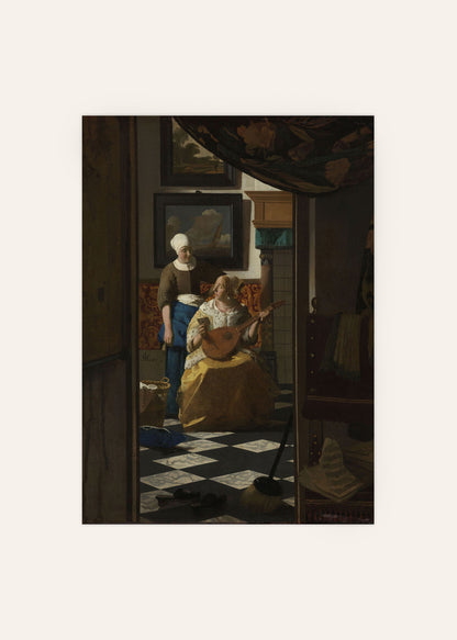Johannes Vermeer - The Love Letter Print