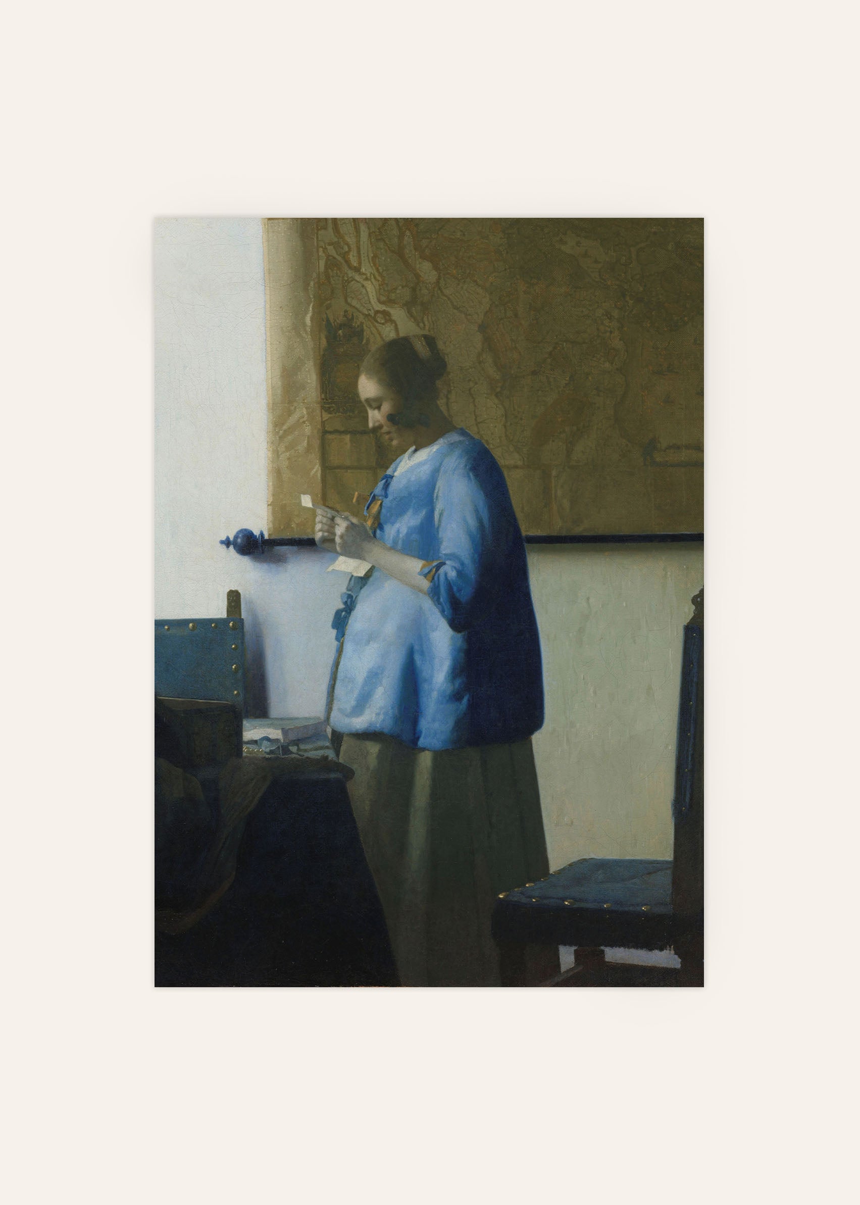 Johannes Vermeer - Woman Reading a Letter Print