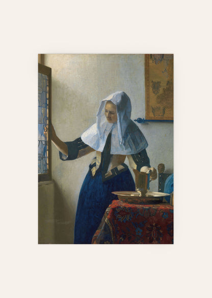 Johannes Vermeer - Young Woman with a Water Pitcher Print