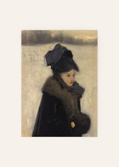 John Singer Sargent - Woman With Furs Poster