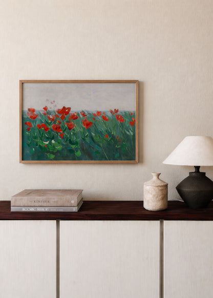 Karl Hagemeister - Roter Mohn am Seeufer Poster