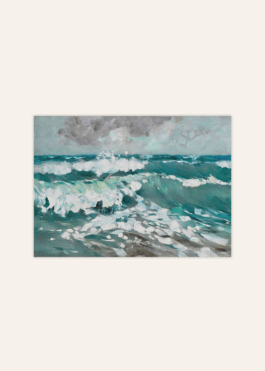 Karl Hagemeister - Stormy Sea Poster