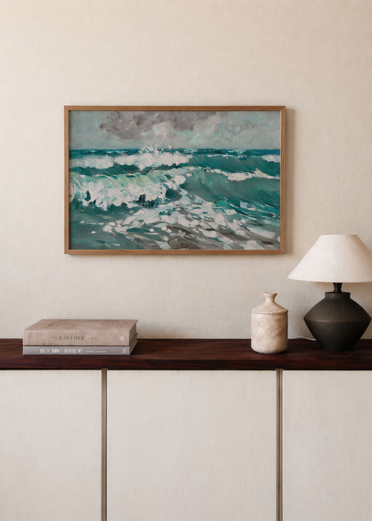 Karl Hagemeister - Stormy Sea Poster