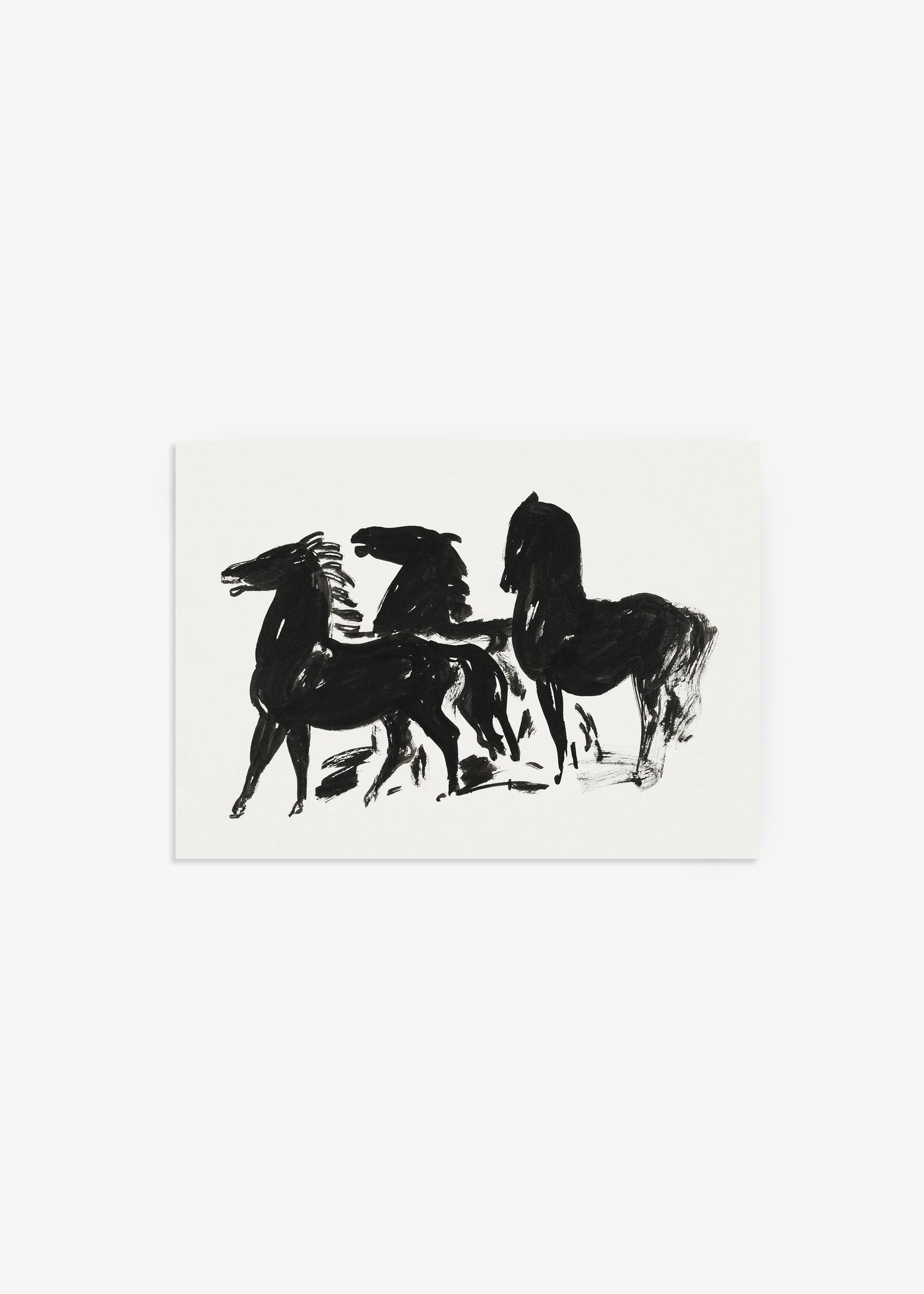 Leo Gestel - Three Black Horses Poster