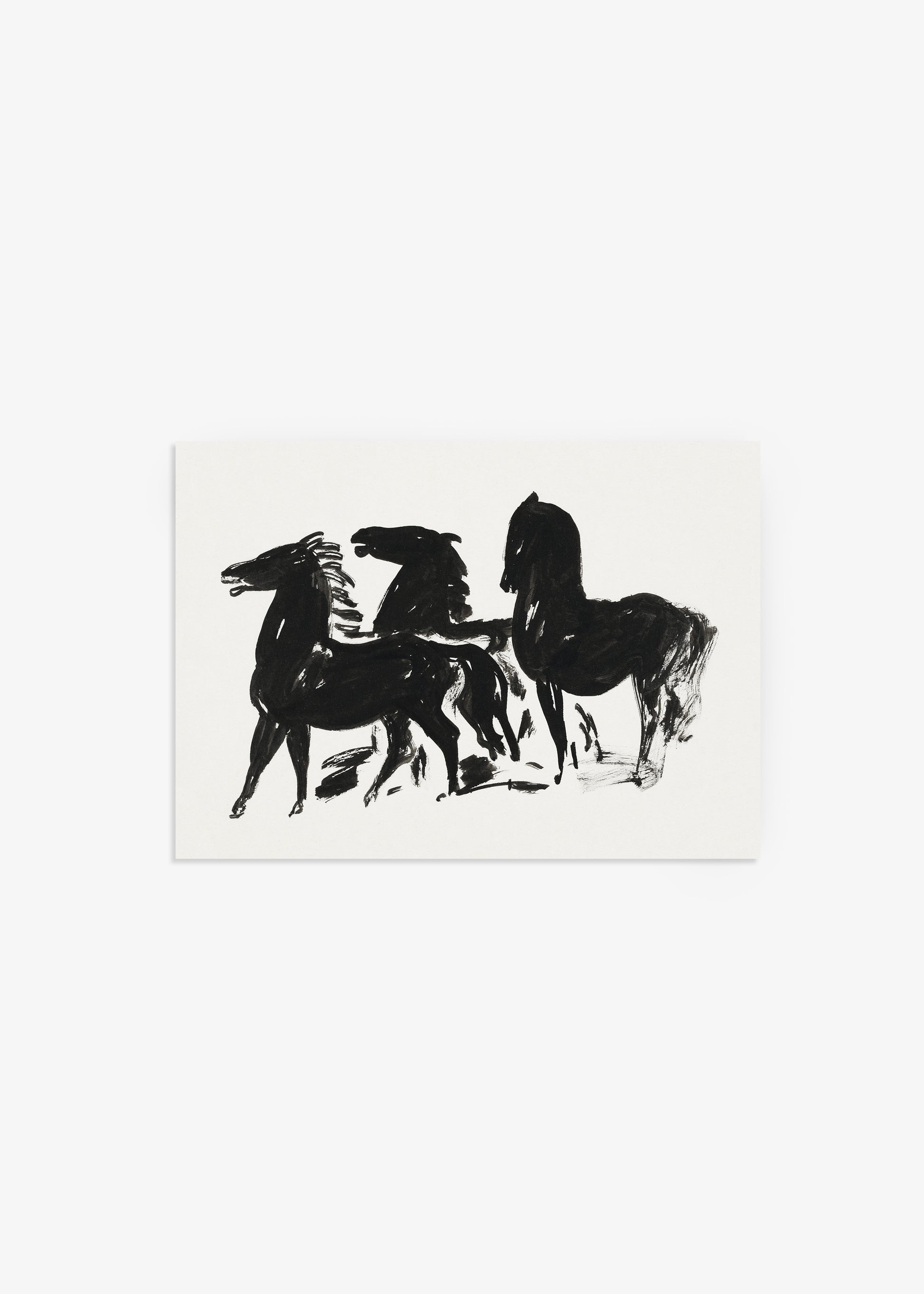 Leo Gestel - Three Black Horses Poster