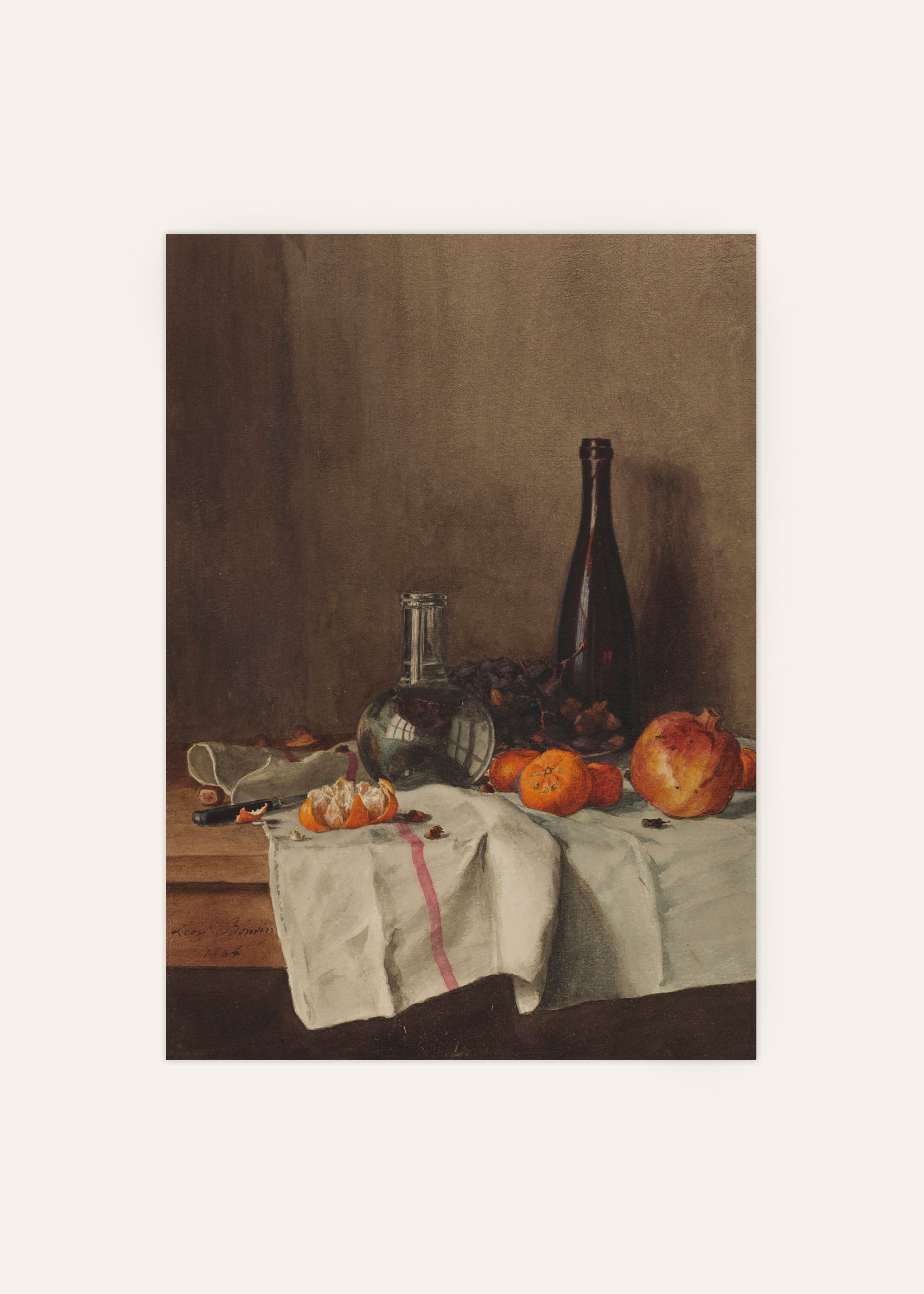 Léon Bonvin - Still Life with Pomegranate Poster