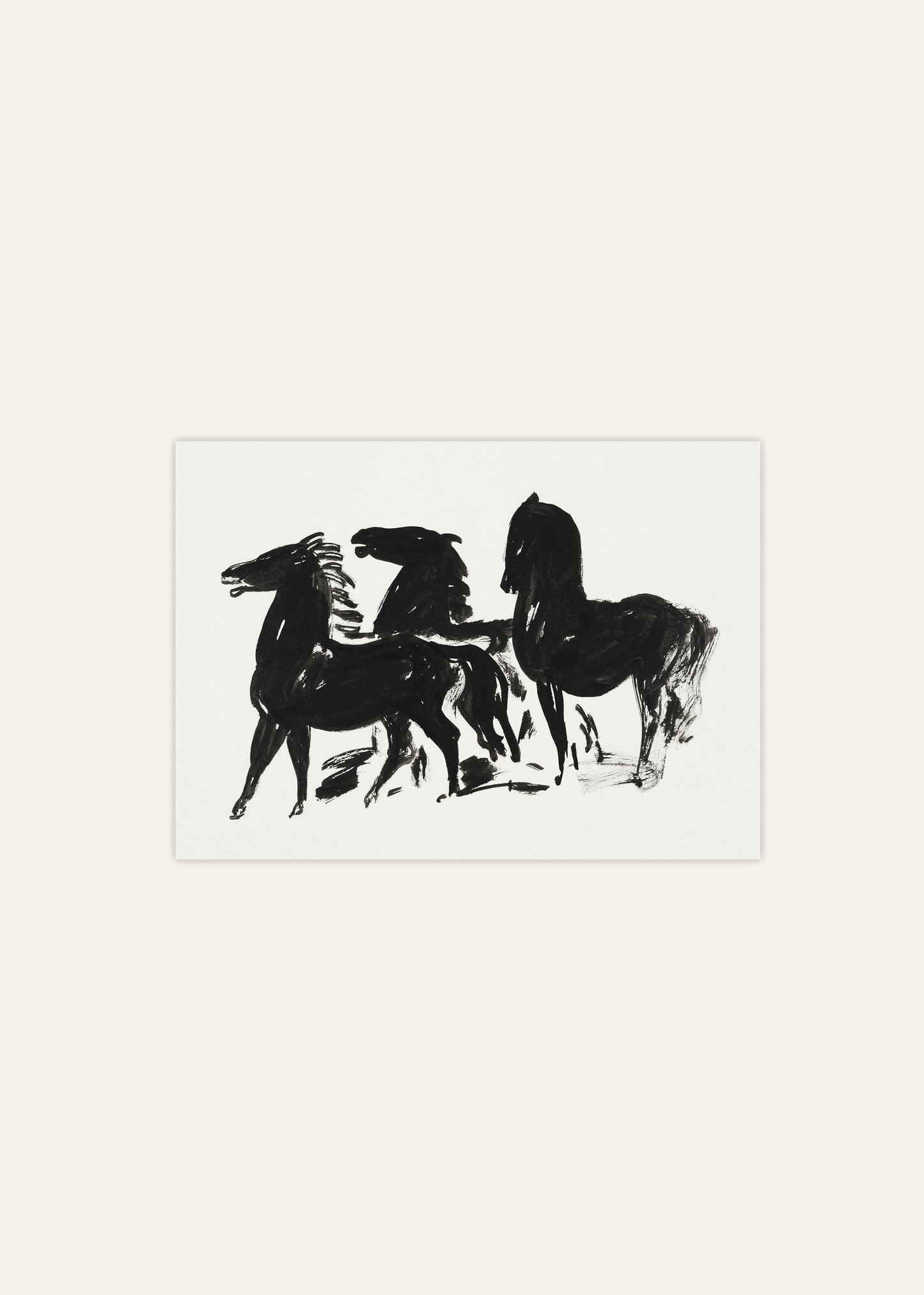 Leo Gestel - Three Black Horses Poster