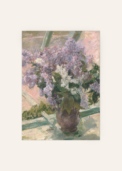 Lilacs in a Window Poster